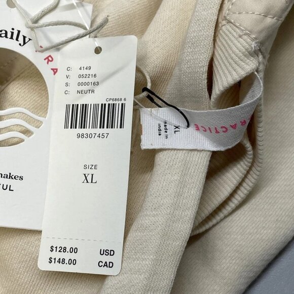 Anthropologie Women's Daily Practice Roller Drawstring Jumpsuit Cream Size XL - Picture 3 of 6